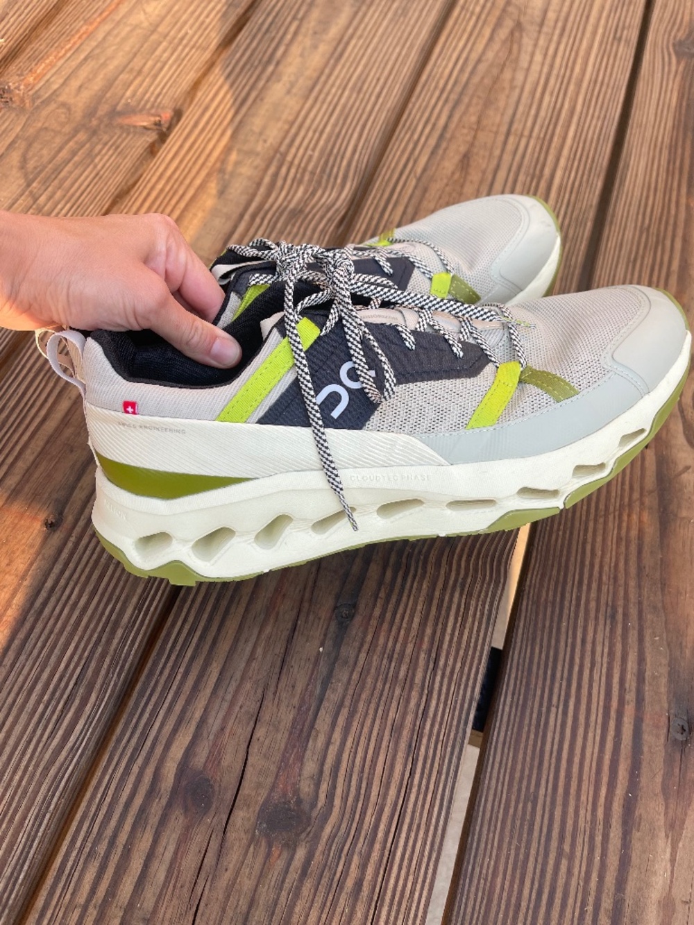 On Cloudhorizon Shoes Mens 11 Chalk Seedling Mesh Trail Hiking Low Top Sneaker